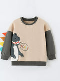 Kinder Dinosaurier Rundhals-Sweatshirt