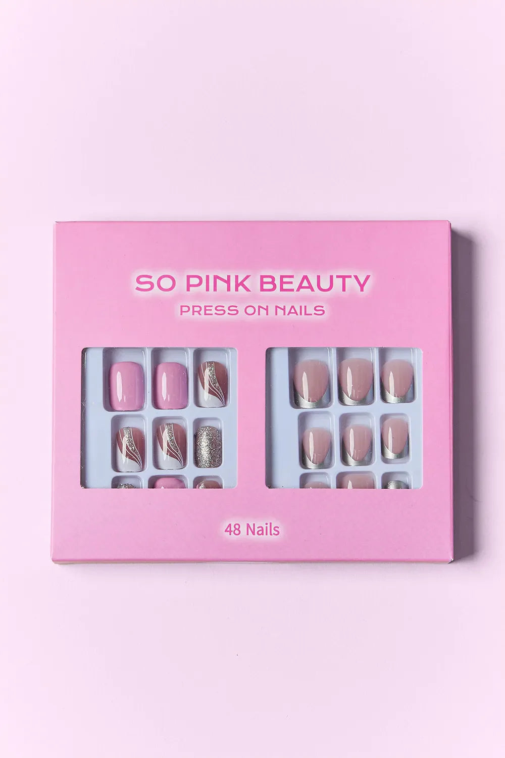 SO PINK BEAUTY Faux Ongles Autocollants 2 Paquets