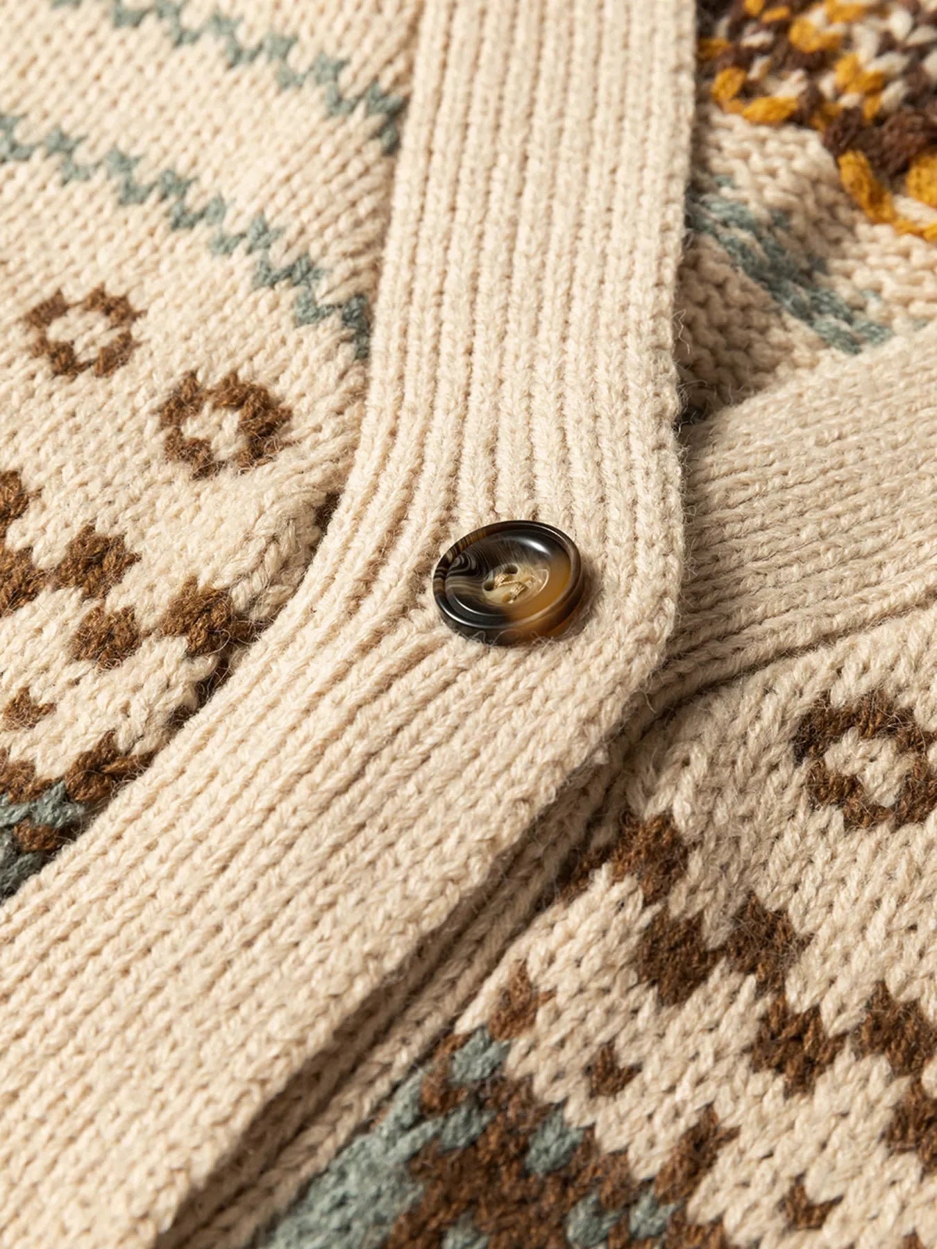 Cardigan boutonné à col en V en maille de style occidental