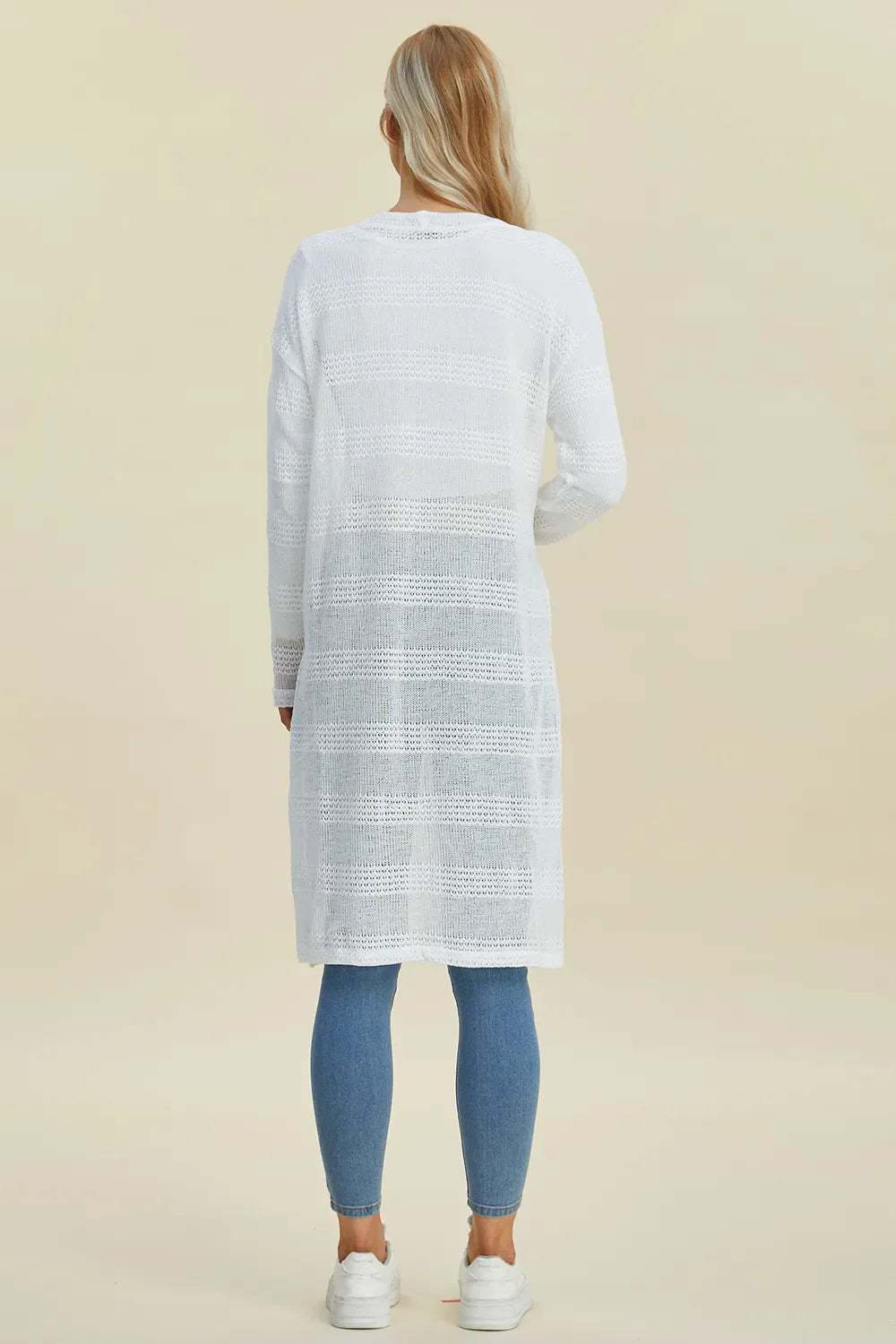 Cardigan long ouvert en maille Double Take