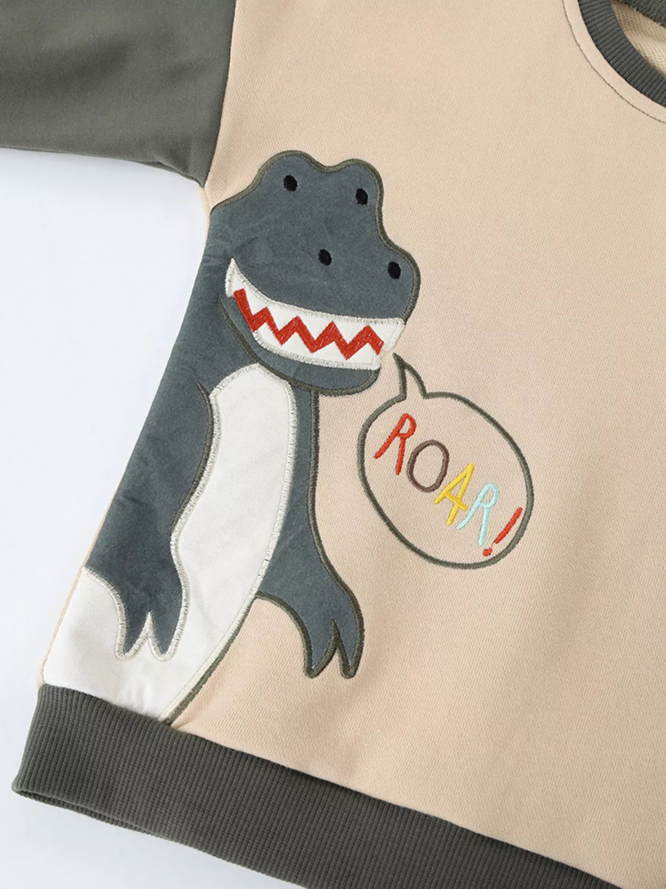 Kinder Dinosaurier Rundhals-Sweatshirt