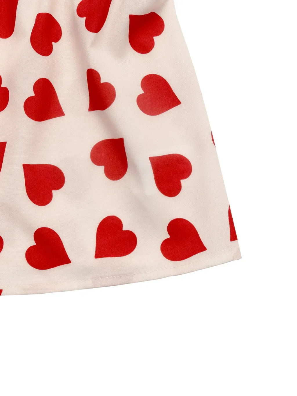 Peplum-Bluse mit Herzprint und Schleife vorne