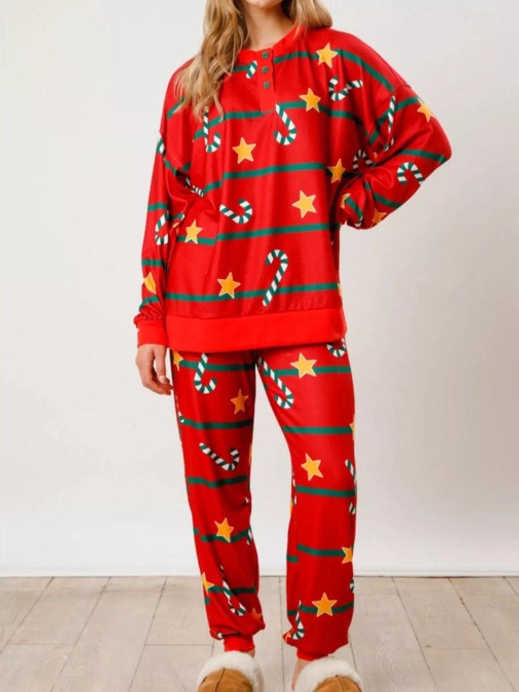 Ensemble de pyjama de Noël manches longues et pantalon