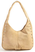 Fame Hobo-Bag aus Wildlederimitat mit Nietenbesatz