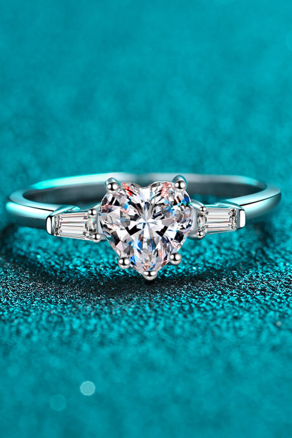 1,2 Karat Moissanit Herzring