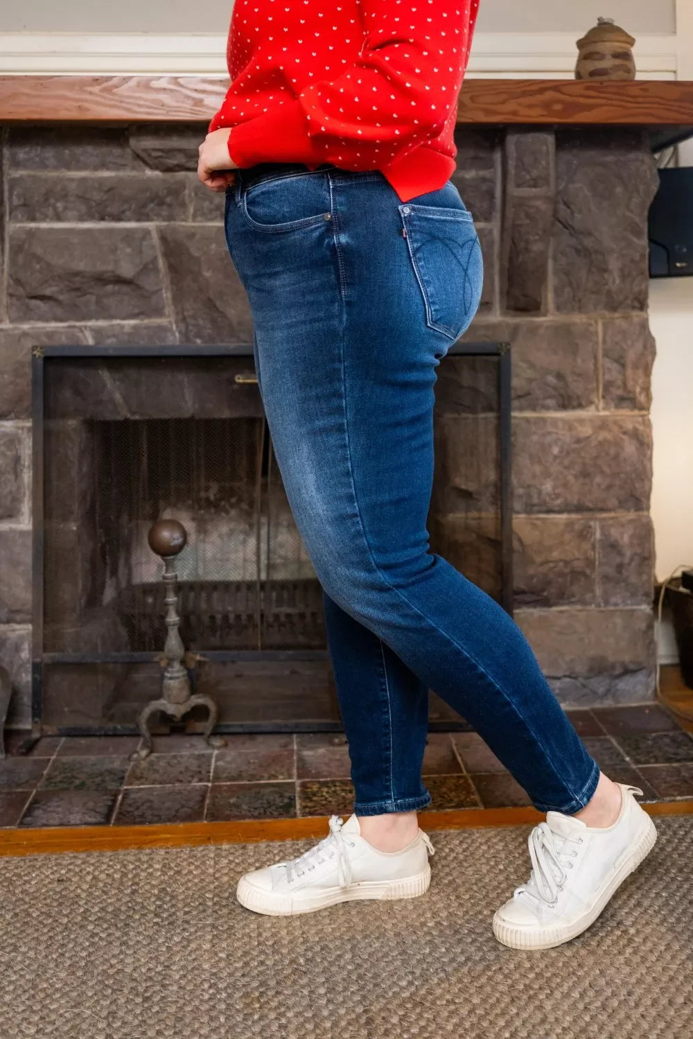 Judy Blue Thermohose, Röhrenschnitt, verwaschen, Große Größen
