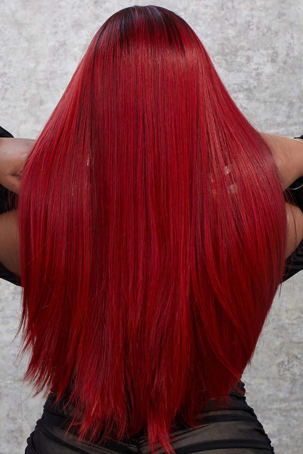 13*2" Lace Front Perücken Synthetik Glatt 26" 150% Dichte
