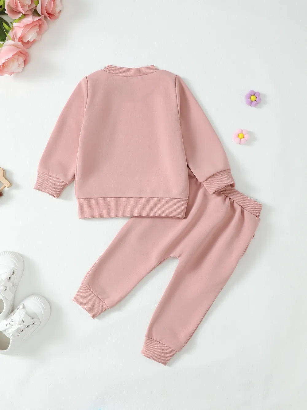 Kinder Sweatshirt und Hose mit Buchstaben-Grafik Set
