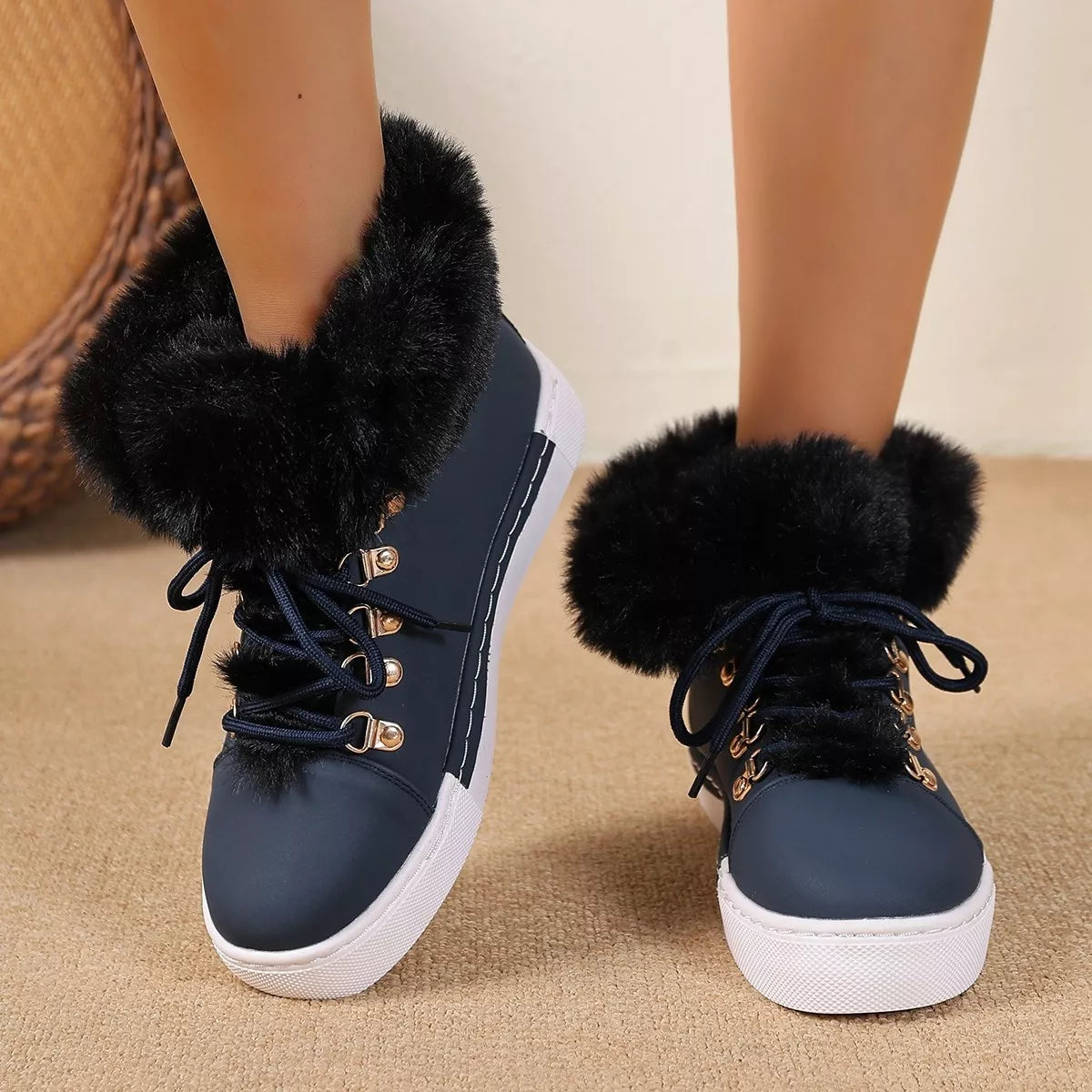 Round Toe Platform Boots