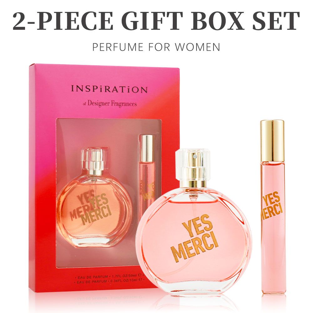 2-teiliges Set, Damen-Eau de Parfum Geschenkbox, langanhaltender Duft, Noten von Wassermelone, Birne, Tee, Acai-Beere, für Weihnachtsgeschenke, Dating, Alltag, 50 ml Parfüm, 10 ml Parfüm