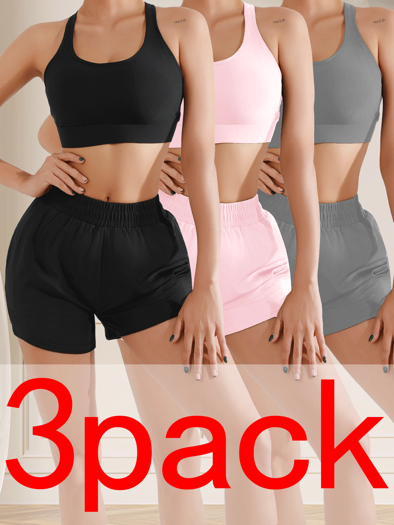 3er-Pack Kühlende, schnell trocknende Workout-Shorts – atmungsaktiv, locker geschnitten, perfekt für den Sommer