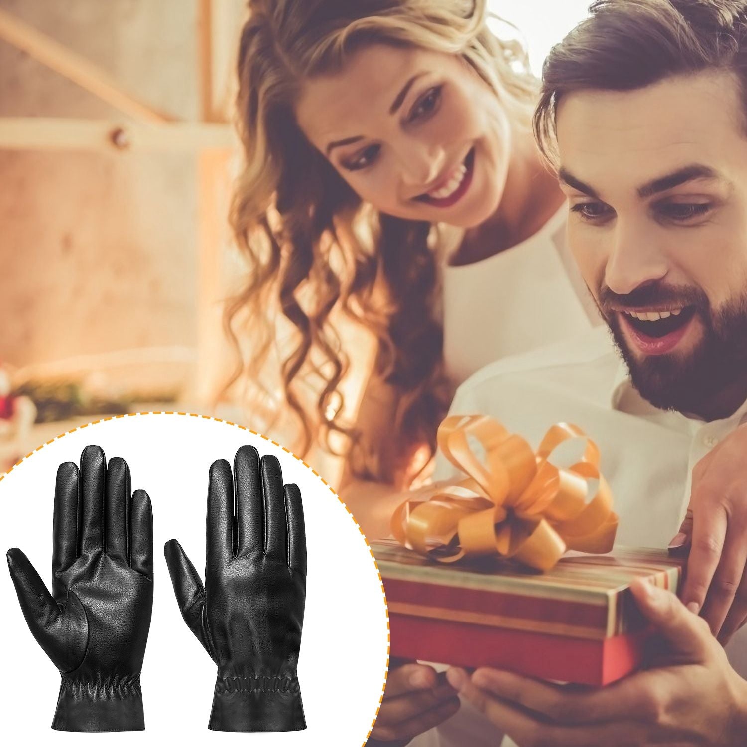 Unisex Leder Winter Warme Handschuhe Outdoor Winddichte Weiche Handschuhe Radfahren Skifahren Laufen Kalte Winterhandschuhe
