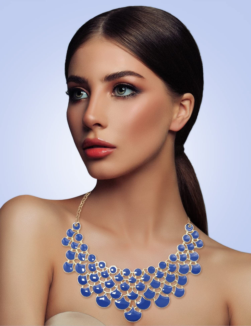 Jane Stone Modeaussage Collier Halskette Vintage Durchbrochenes Lätzchen Kostüm Schmuck
