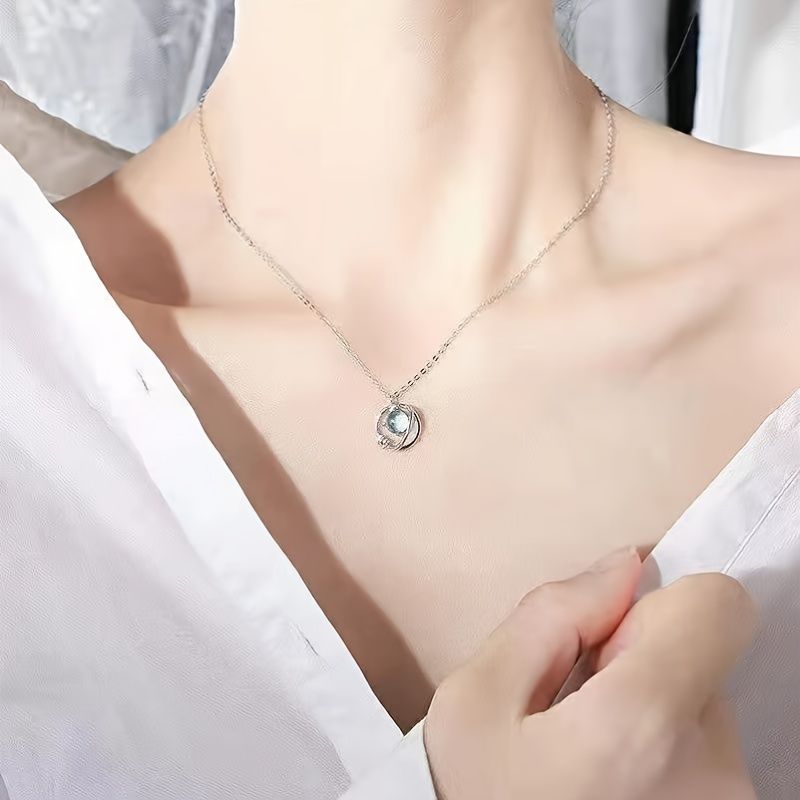 Aurora Fantasy Planetenkette Weibliche Studentin Gute Freundin Koreanische Version Einfache Schlüsselbeinkette Freundinnen Ein Paar Geburtstagsgeschenke Weiblich