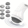 Körpermassagegerät mit 8 Aufsätzen Vibrationsmassagegerät für Körperformung Massagegerät Roller Schulter- und Nackenmassagegerät Handheld-Cellulite-Massagegerät zur Körperentspannung mit Gratisgeschenk