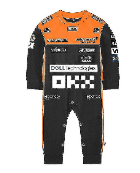 ib 2023 Neue Saison F1 McLaren Baby-Strampler Formel-1-Team Rennwagen Gulf Jungen Mädchen Kinder Strampler Frühling Coole Babykleidung