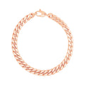 14K Roségold-Kubanische-Gliederkette-Armband