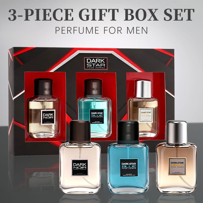 3-teiliges Set Parfüm Herren Eau De Toilette Spray Köln - Holzig & Würzig Maskuliner Duft - Mit Cranberry, italienischer Zitrone und Grapefruit, Salbei und Absinth mit Zitrusfrüchten