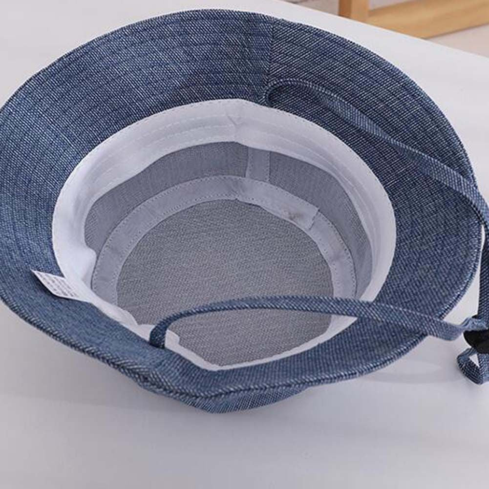 Graublau Kinder Frühling Herbst Hut Jeans Sonnenhut Baby Lässiger Fischerhut für Jungen Mädchen 1-3 Jahre