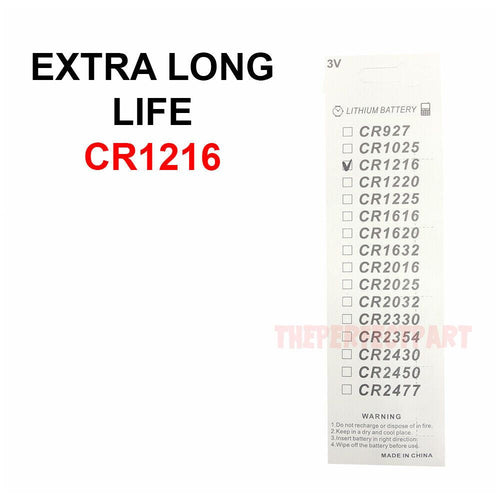 5 St. Neue Lithiumbatterie 3V CR1216 /CR 1216 Knopfzelle Uhre Rechner Lange Haltbarkeit
