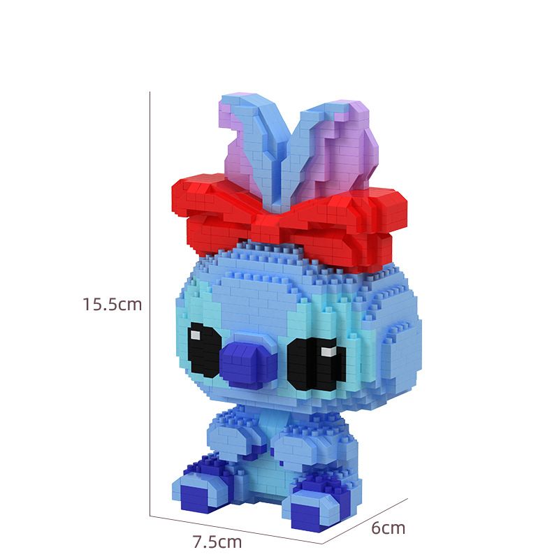 Lustige Disney Lilo und Stitch Mini-Bausteine Bestseller Stitch Mini-Bausteine DIY Gitarre Buchspielzeug Geschenke für Kinder