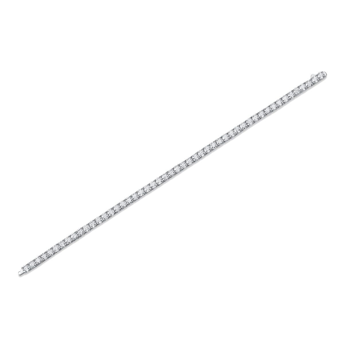 Einzigartig - Ein modisches Armband- und Armreif-Schmuckset mit 0,1 Karat Moissan-Diamanten, S925 Sterlingsilber und platinierten Diamanten