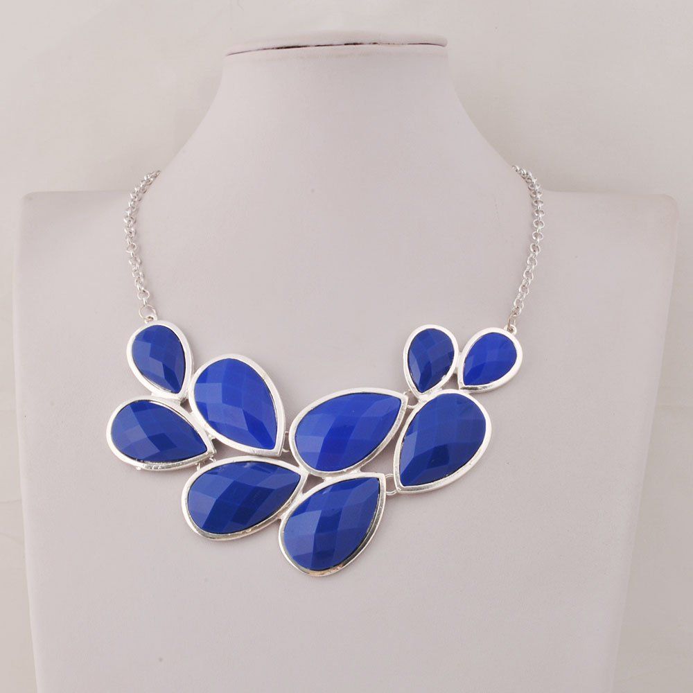 Jane Stone Modeaussage Collier Halskette Vintage Durchbrochenes Lätzchen Kostüm Schmuck