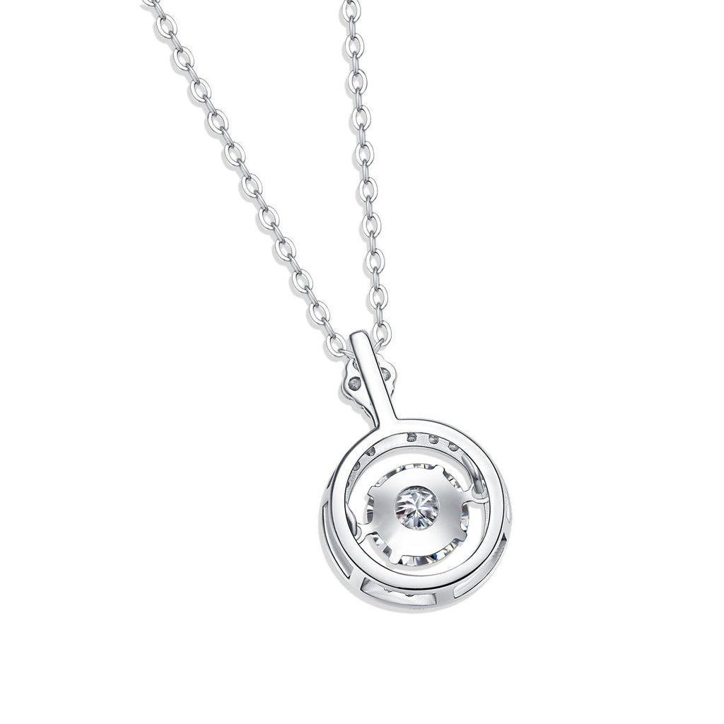 Touch - 1 Karat Moissan Diamant S925 Sterlingsilber Schmuck, modischer und trendiger Schmuck, erschwingliche Diamant-Halsketten-Anhänger