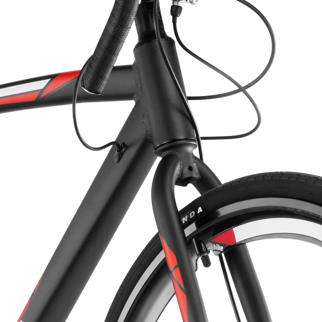 Vélo de Route, Roues 700C Vélo de Course, Transmission SHIMANO 14 Vitesses Vélo de Route Urbain, Vélo de Sport Adulte Léger avec Cadre en Alliage d'Aluminium, Cintre de Course, Frein à Disque, pour Hommes Femmes