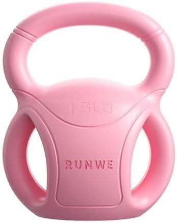 Kettlebells mit 3 Griffen – Gewichte für Frauen, Optionen 5, 10, 15 und 20 LB für Russian Twists, AB-Übungen, Gewichtheben und Core-Fitnessübungen für das Home Gym [einzeln verkauft]