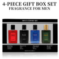 4-teiliges Set, Herren Eau De Toilette Spray Geschenkbox, Lang anhaltender Duft, 4 verschiedene Aromen, 25ml/Flasche, Valentinstag und andere Festlichkeiten