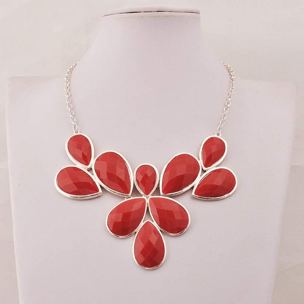 Jane Stone Modeaussage Collier Halskette Vintage Durchbrochenes Lätzchen Kostüm Schmuck
