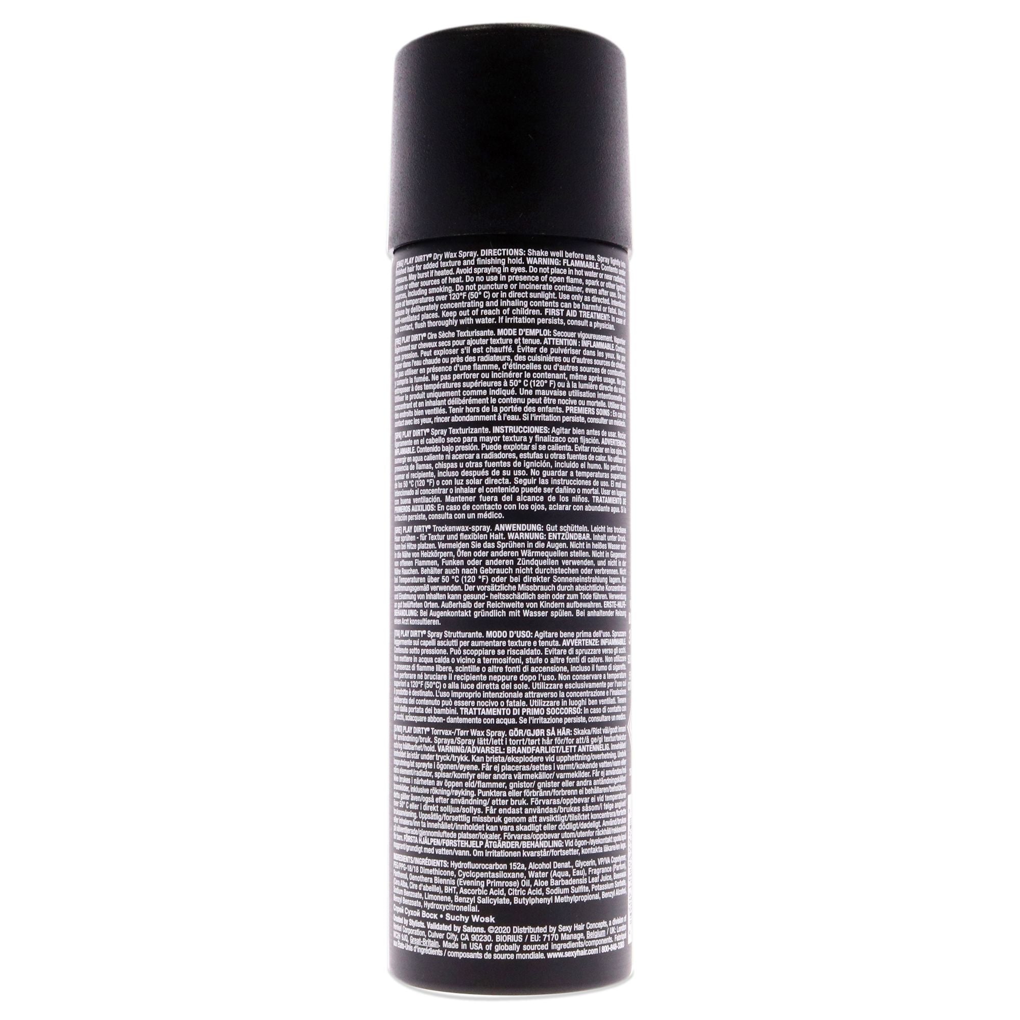 Style Sexy Hair Play Dirty Dry Wax Spray de Sexy Hair pour unisexe - Vaporisateur de 136 g