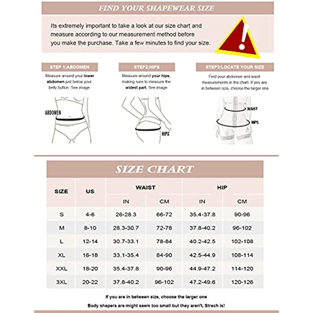 Shapewear für Damen, nahtlos, starker Dreifach-Halt, Faja, Übergröße, Oberschenkelformer, Bauchweg-Body Shaper