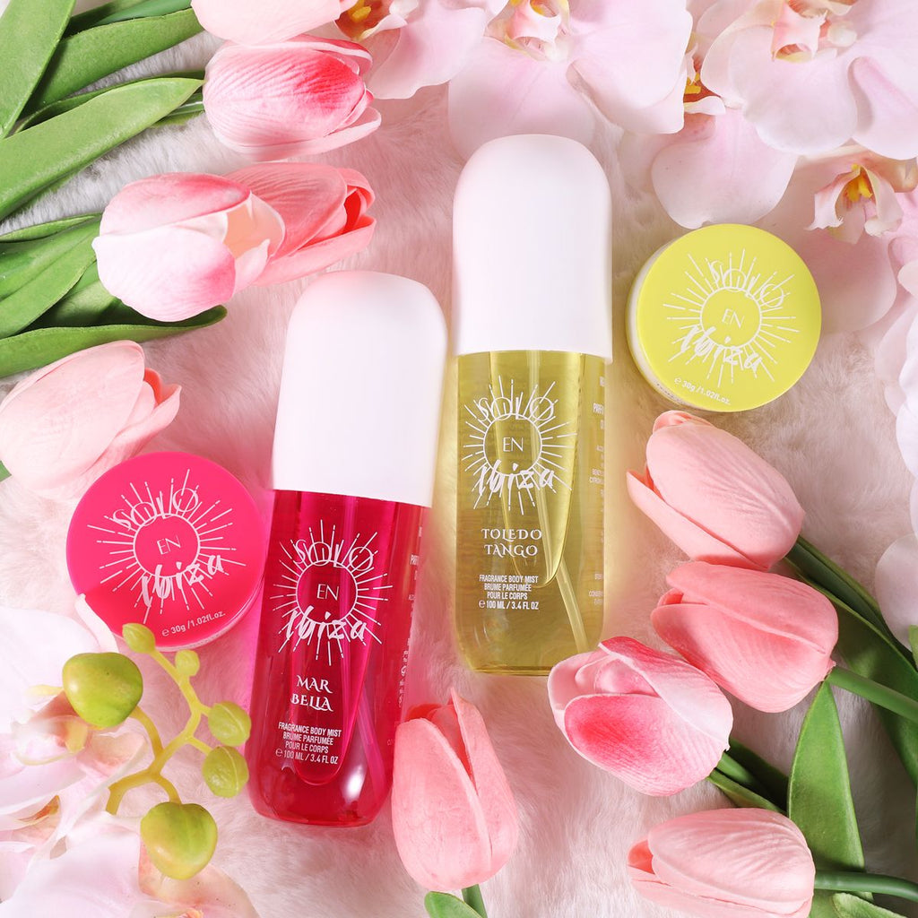 4-teiliges Reise-Set mit duftendem Körper- & Haar-Spray & Creme – 4 langanhaltende Düfte für Männer & Frauen – Perfekt für Dating, Alltag, Partys – Ultimative Geschenkbox
