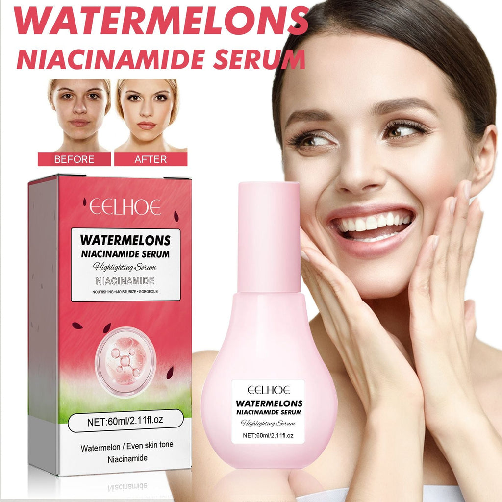 EELHOE Sérum à la Niacinamide de Pastèque, Estompe les Taches Raffermit et Illumine la Peau Hydratant Essence