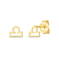 Boucles d'oreilles clous Balance en or jaune 14 carats