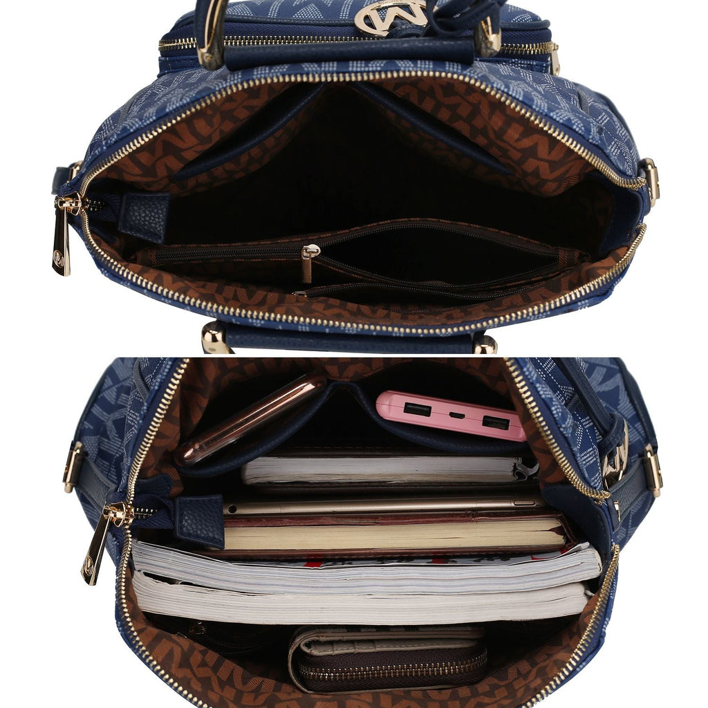 MKF Collection Cora Milan M Signature Modischer Rucksack von Mia K