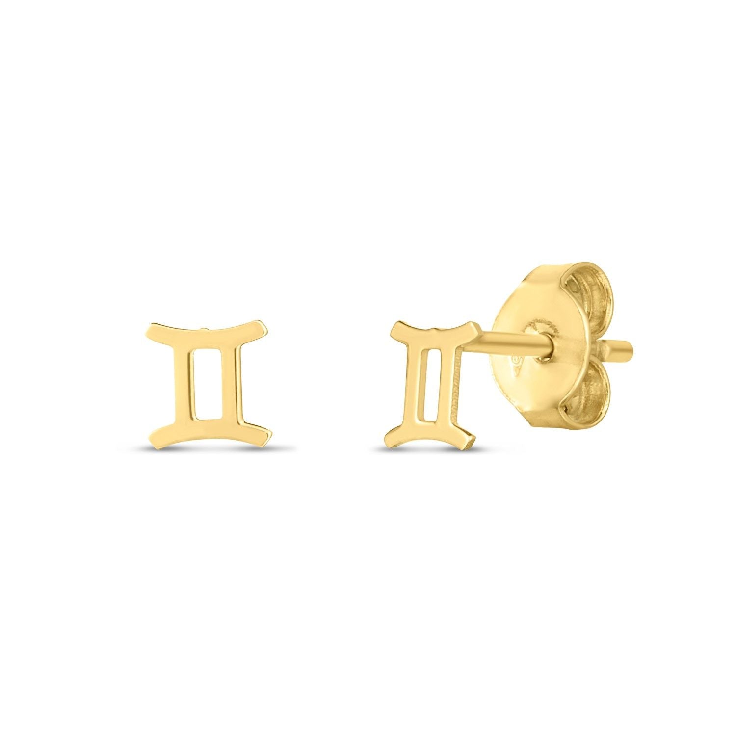 Ohrstecker aus 14 Karat Gelbgold mit Zwillingen
