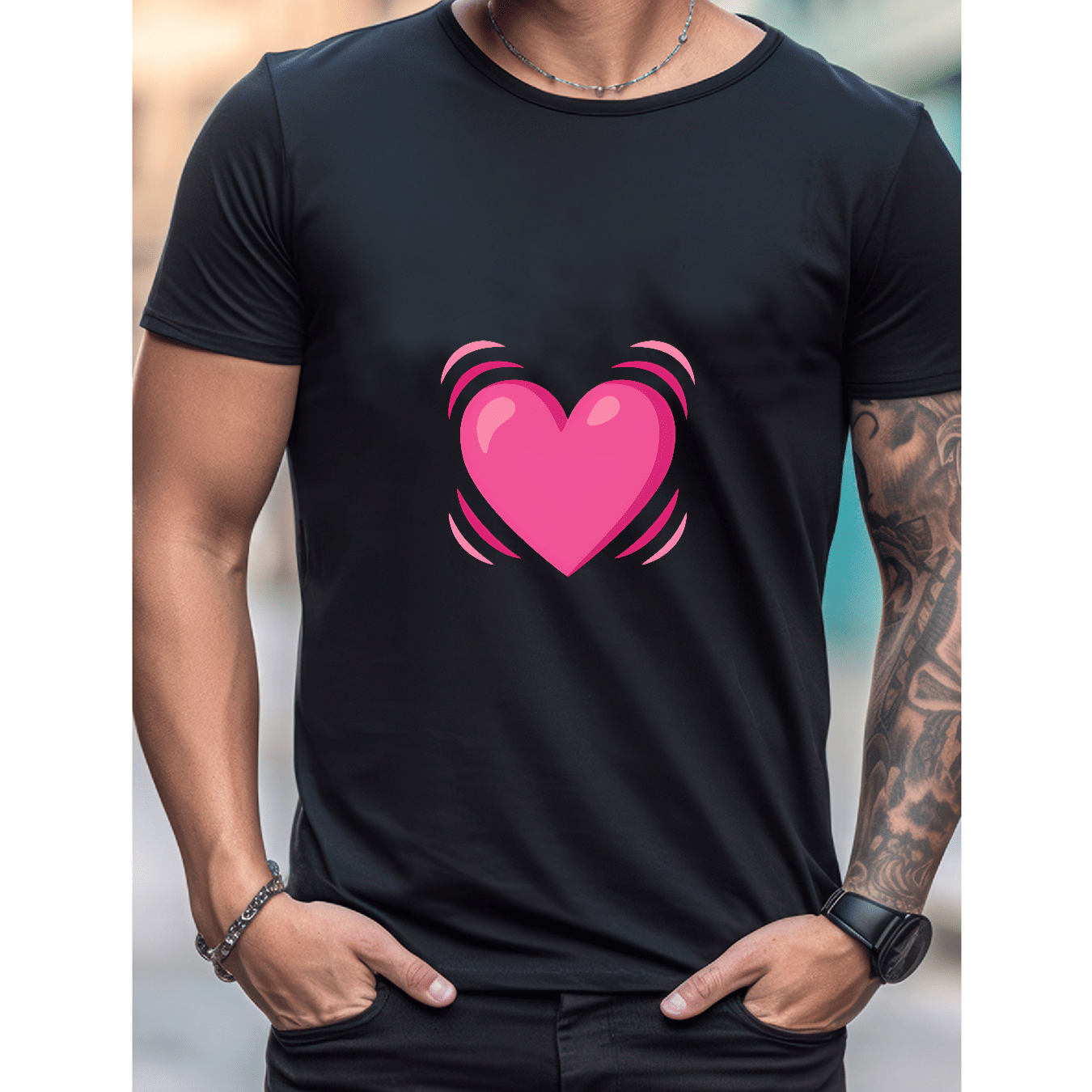 Stilvoll feiern mit diesem 100 % Baumwoll-Herren-T-Shirt zum Valentinstag