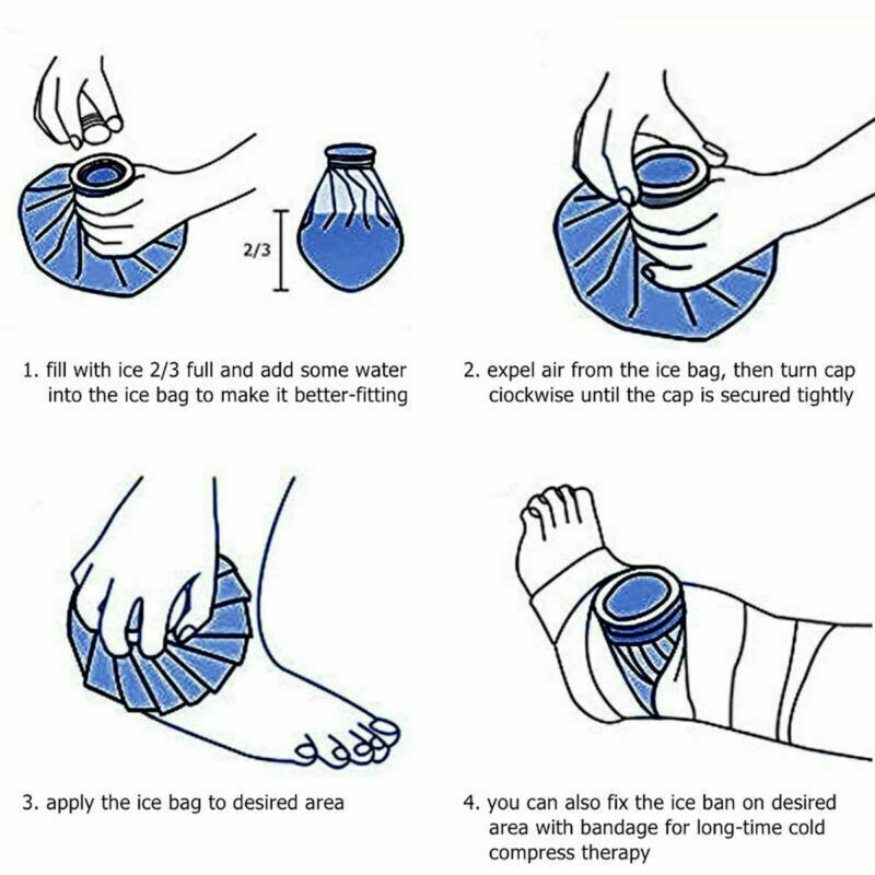 3er-Pack Eisbeutel Knie Nacken Wiederverwendbar Kältetherapie Schmerzlinderung Kopfschmerzen Sportverletzungen