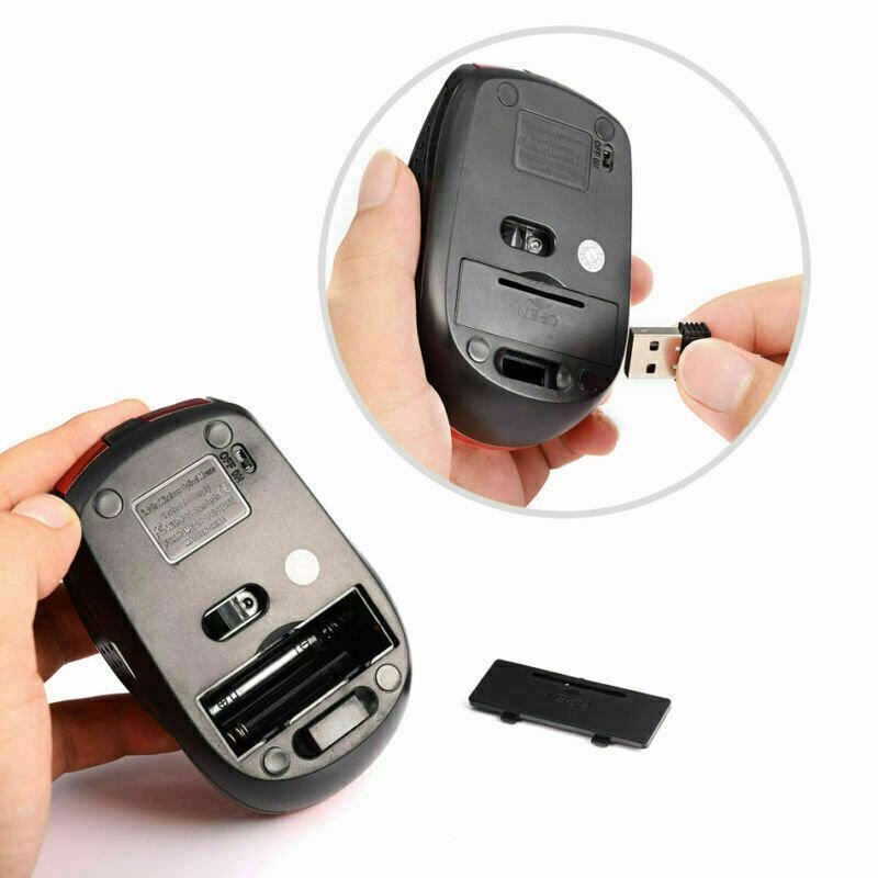 Souris optique sans fil 2,4 GHz et récepteur USB pour ordinateur portable PC DPI États-Unis