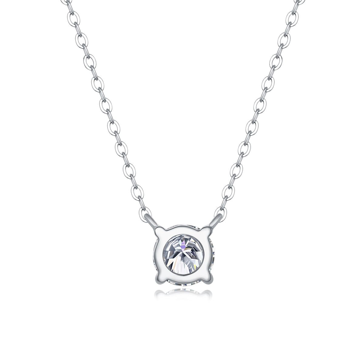 Mein Herz wird ewig halten – Ein modisches und trendiges Schmuck-Halsketten-Anhänger-Set mit 1-Karat und 2-Karat Moissanit aus S925 Sterlingsilber