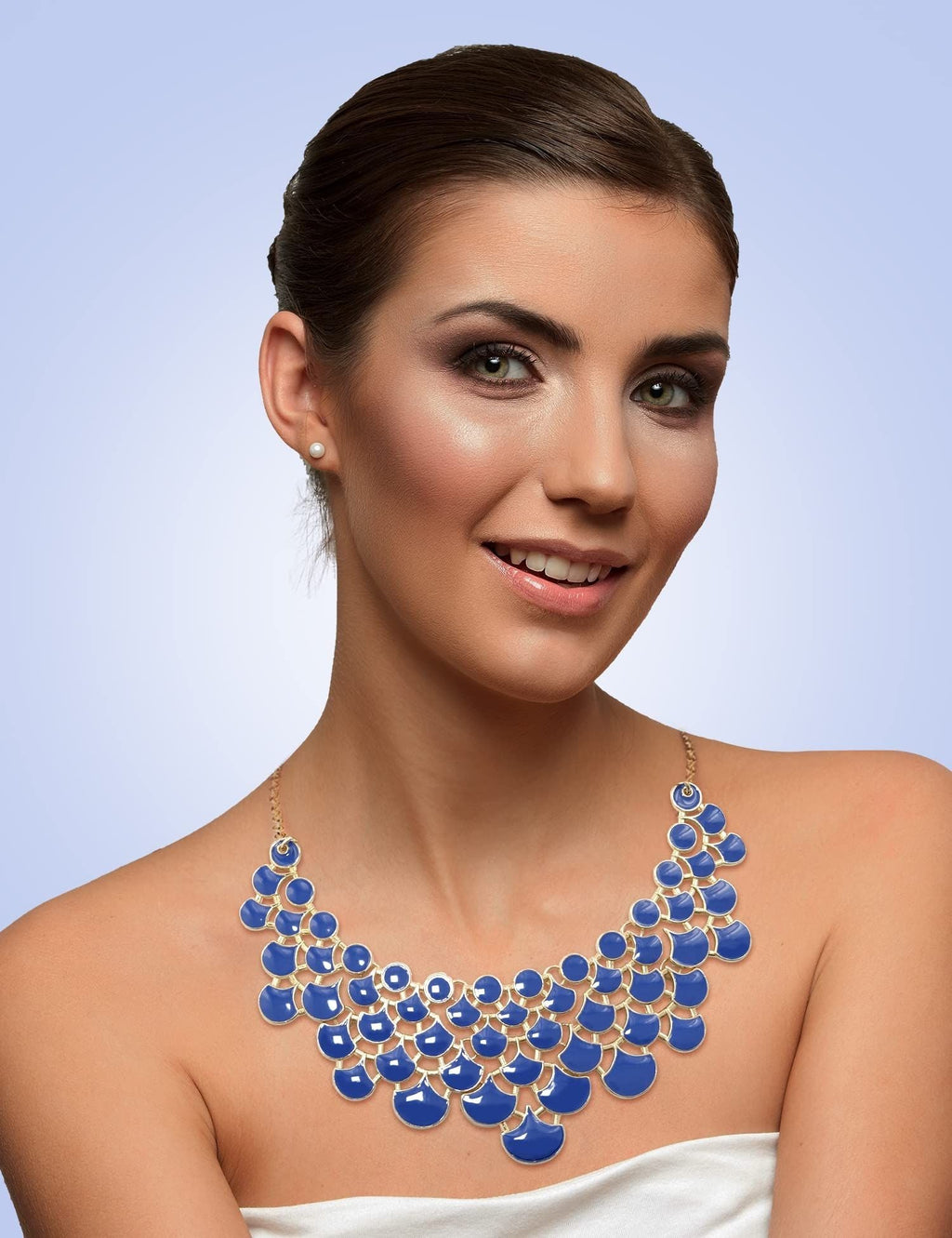 Jane Stone Modeaussage Collier Halskette Vintage Durchbrochenes Lätzchen Kostüm Schmuck