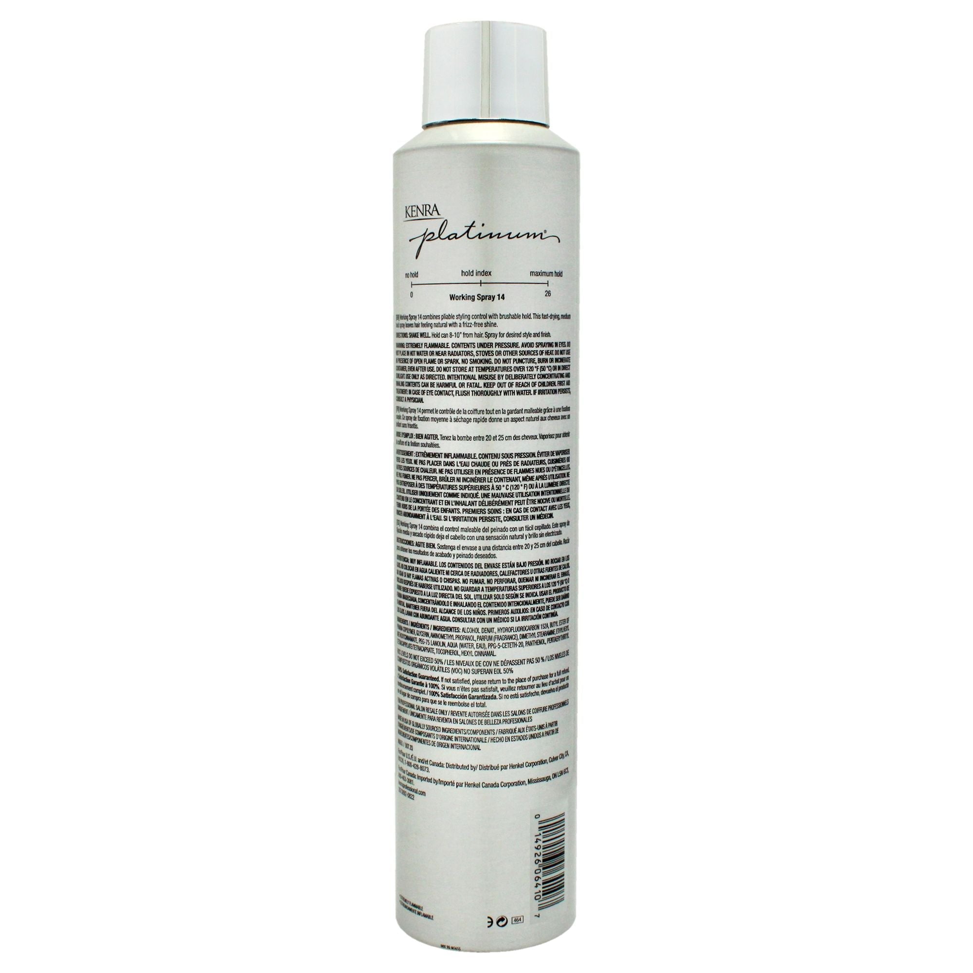 Platinum Working Spray 14 Flexible Hold Haarspray von Kenra für Unisex - 283 ml Haarspray