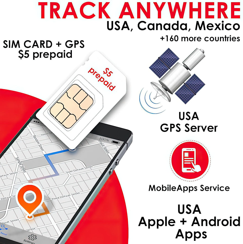 Carte SIM pour tracker GPS-408 grande batterie avec alarme de vibration et de mouvement