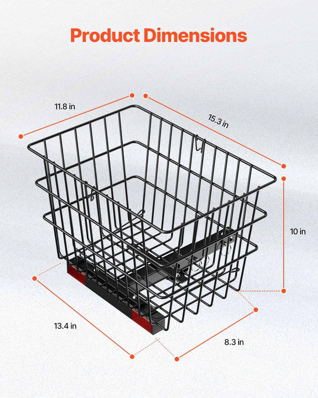 Panier arrière pour scooter, panier en fil métallique robuste avec poignée, panier de rangement spacieux, compatible avec un récepteur de 1 pouce, compatible avec la plupart des scooters de mobilité Golden, Drive et Pride