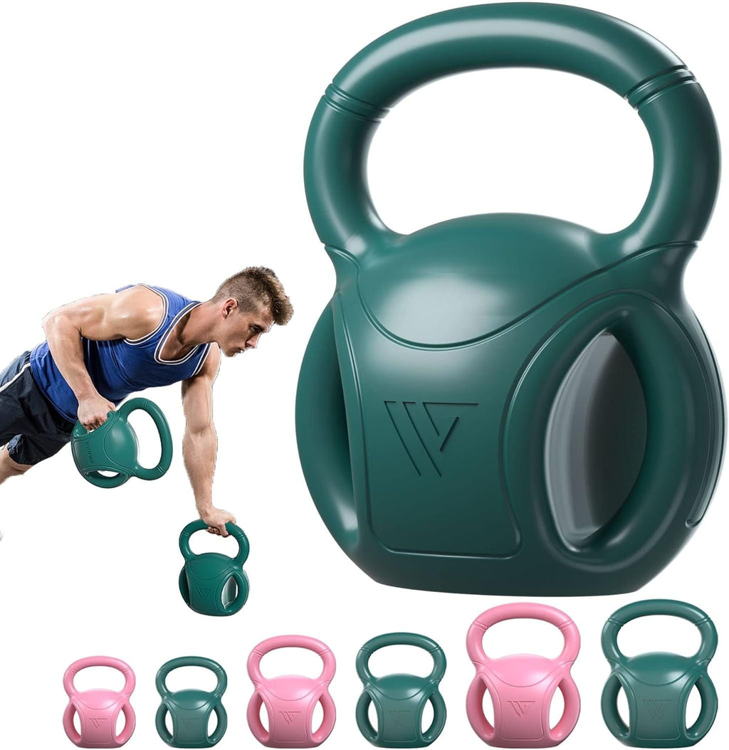 Kettlebells mit 3 Griffen – Gewichte für Frauen, Optionen 5, 10, 15 und 20 LB für Russian Twists, AB-Übungen, Gewichtheben und Core-Fitnessübungen für das Home Gym [einzeln verkauft]
