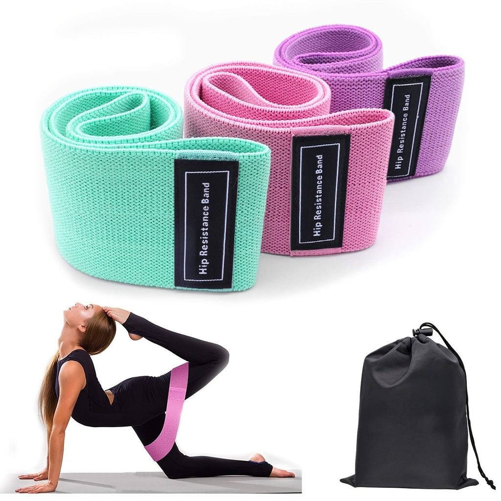 3er-Set Widerstandsbänder für Beine und Po; Yoga-Trainingszubehör für Zuhause, Sport, Fitness