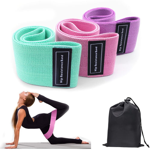 3er-Set Widerstandsbänder für Beine und Po; Yoga-Trainingszubehör für Zuhause, Sport, Fitness